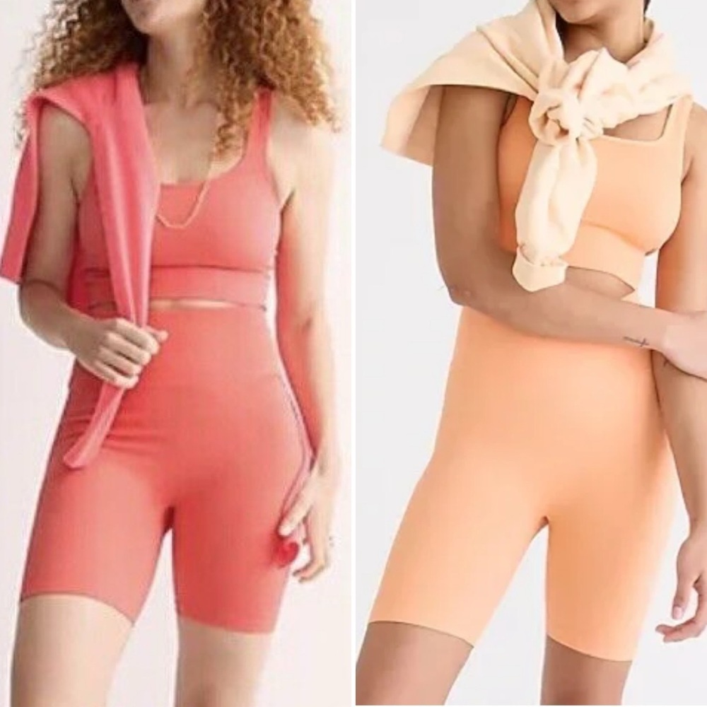 J.Crew SculptStretch High-Rise Ribbed Bike Short